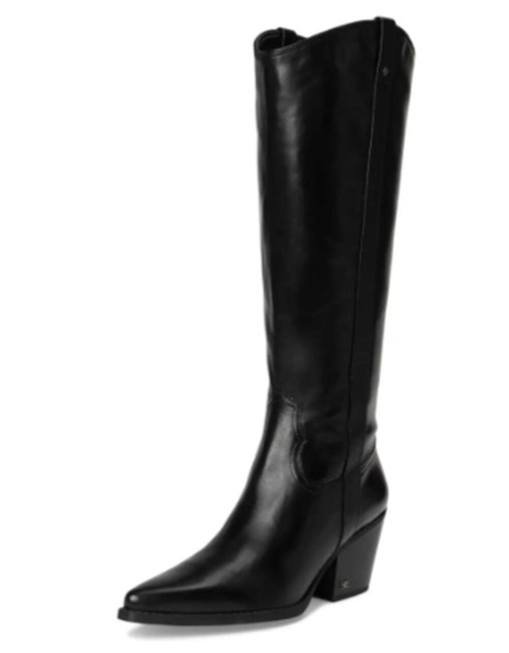 Sam Edelman Womens Wyatt Knee High Boots US 7.5 M Wide Calf Black Leather NWOB